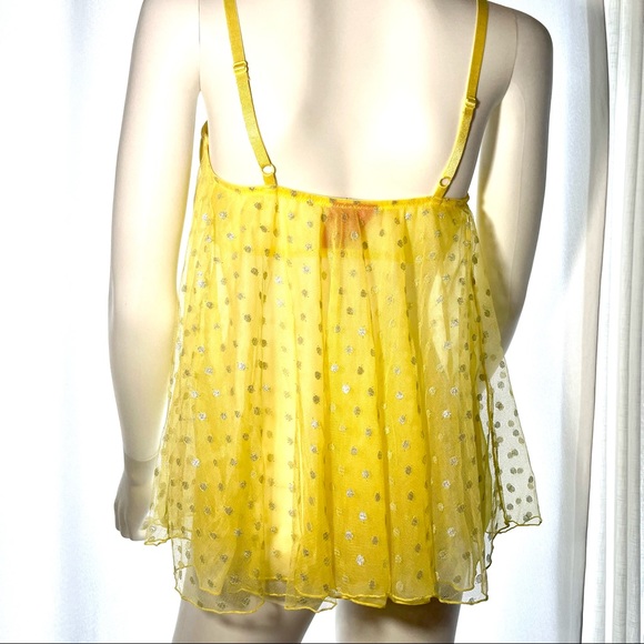 36C VS Victoria’s Secret Sexy little things Yellow Chemise Costume Lingerie Slip - Picture 9 of 16